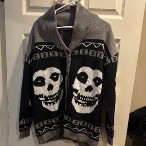 Men's Gray and Black crimson Ghost Misfits Sweater